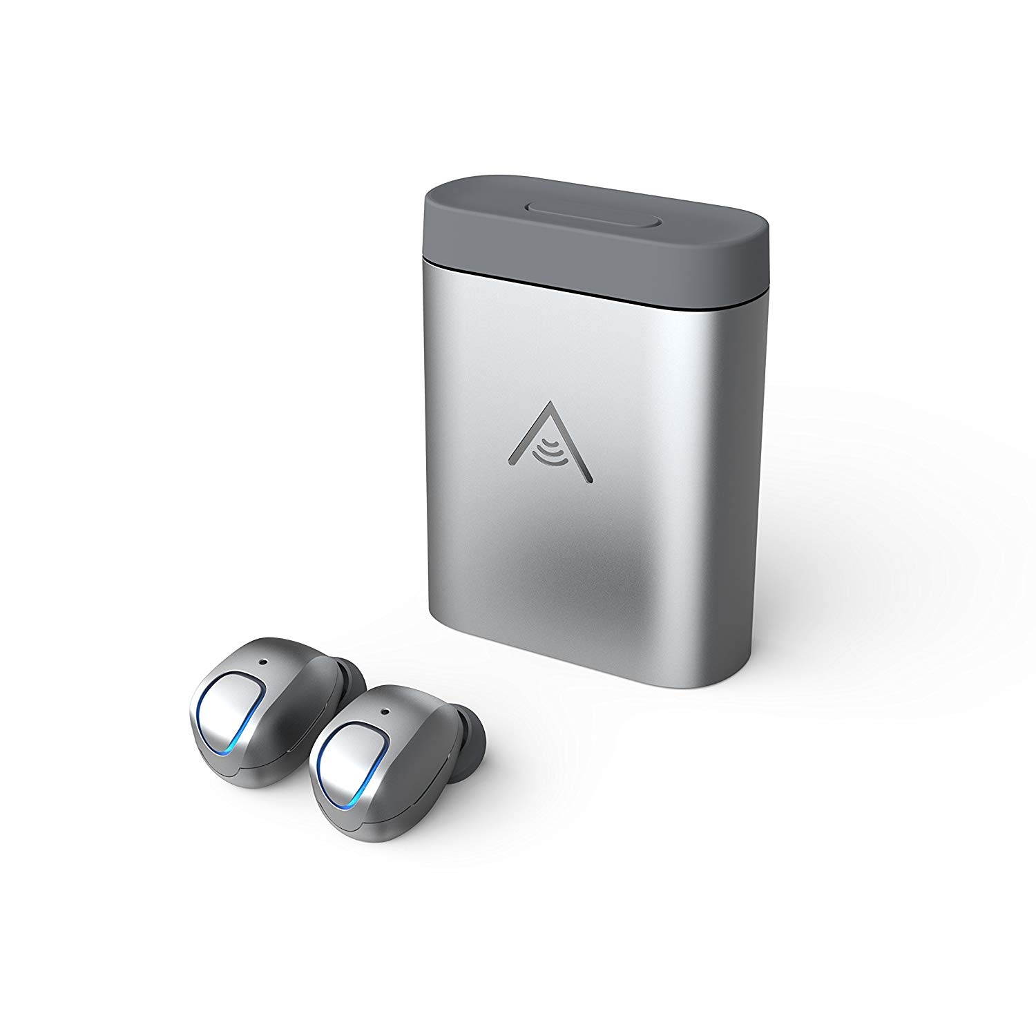 Alpha Audiotronics Skybuds - Truly Wireless Earbuds w/Digital Microphone, Adaptive Awareness & Mobile App (Nimbus)