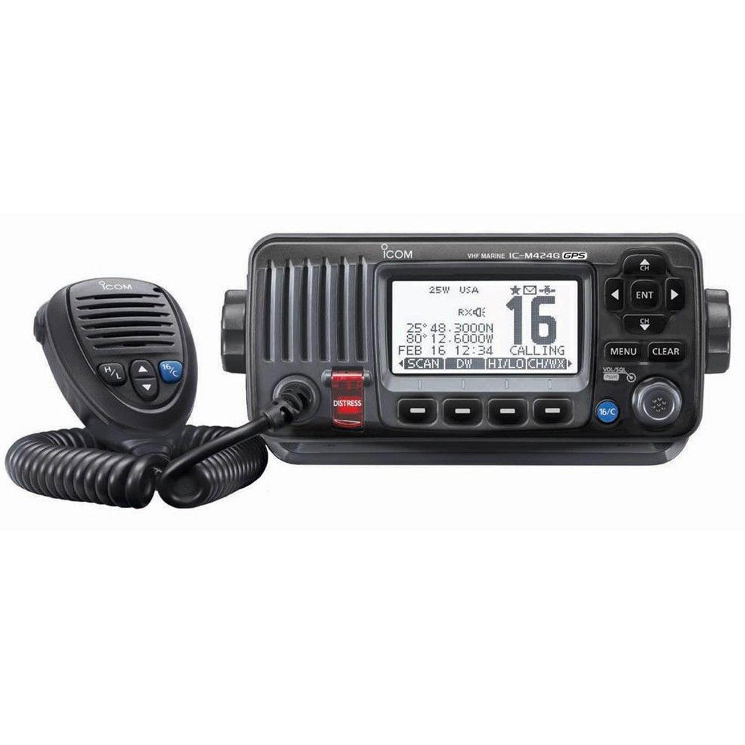 Icom  ICMM424G21  25-watt Vhf Radio With Gps & Cmiv (black)