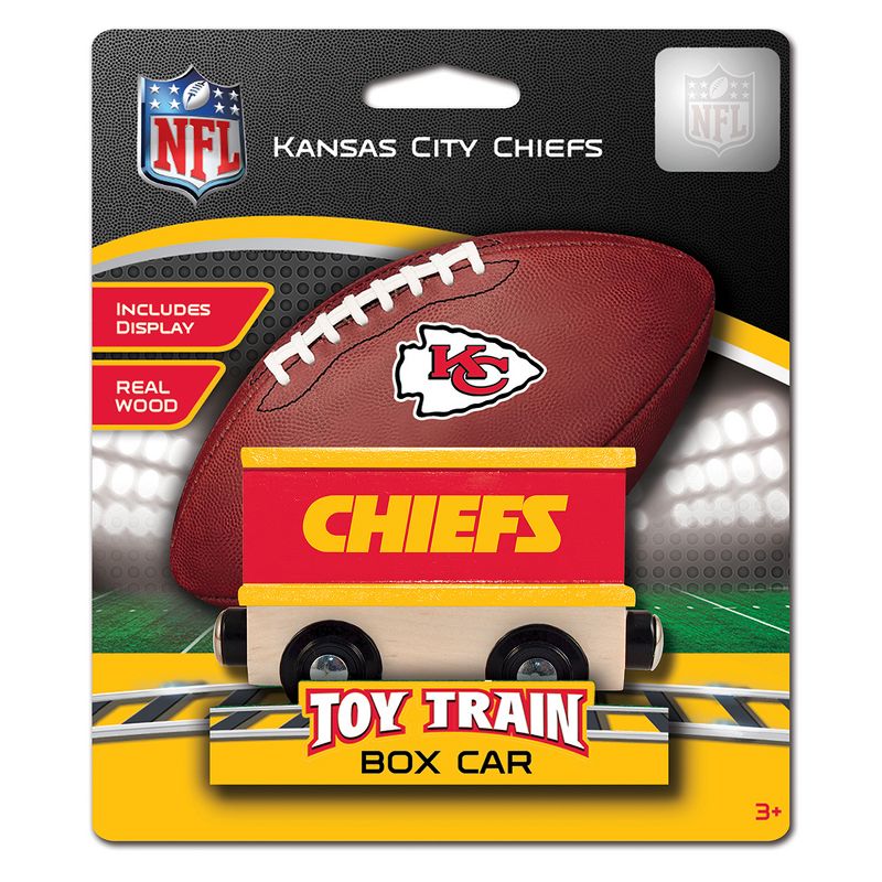 MasterPieces NFL Kansas City Chiefs Box Car Wood Train