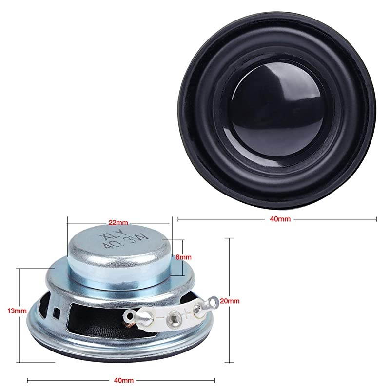 6PCS 40mm 4Ohm 3W Full Range Audio Speaker Stereo Woofer Loudspeaker for DIY Desktop Speaker
