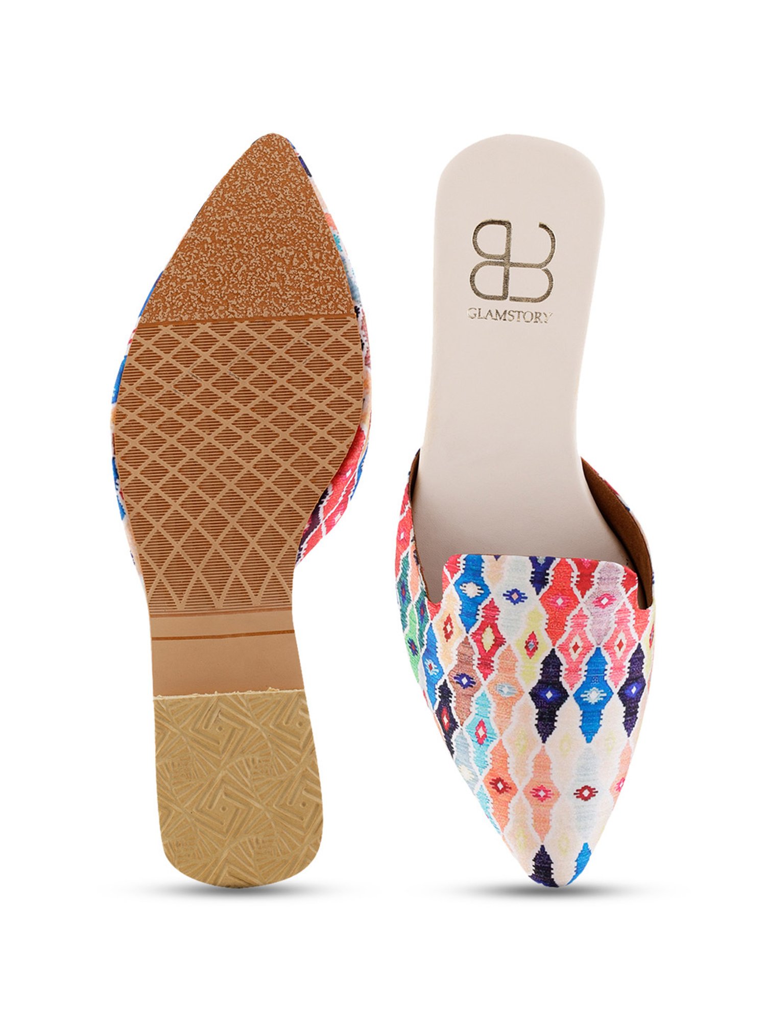 Glam Story Women's Indie Pop Multicolored Mule Shoes