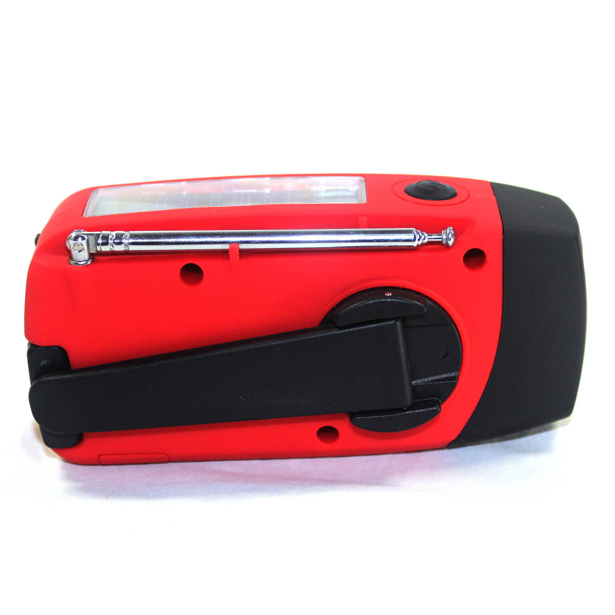 Foxnovo Portable Multi-functional Emergency Solar/Hand Crank Dynamo/USB Powered AM/FM/WB NOAA Weather Radio 3-LEDs Flashlight Cellphone Charger (Red)