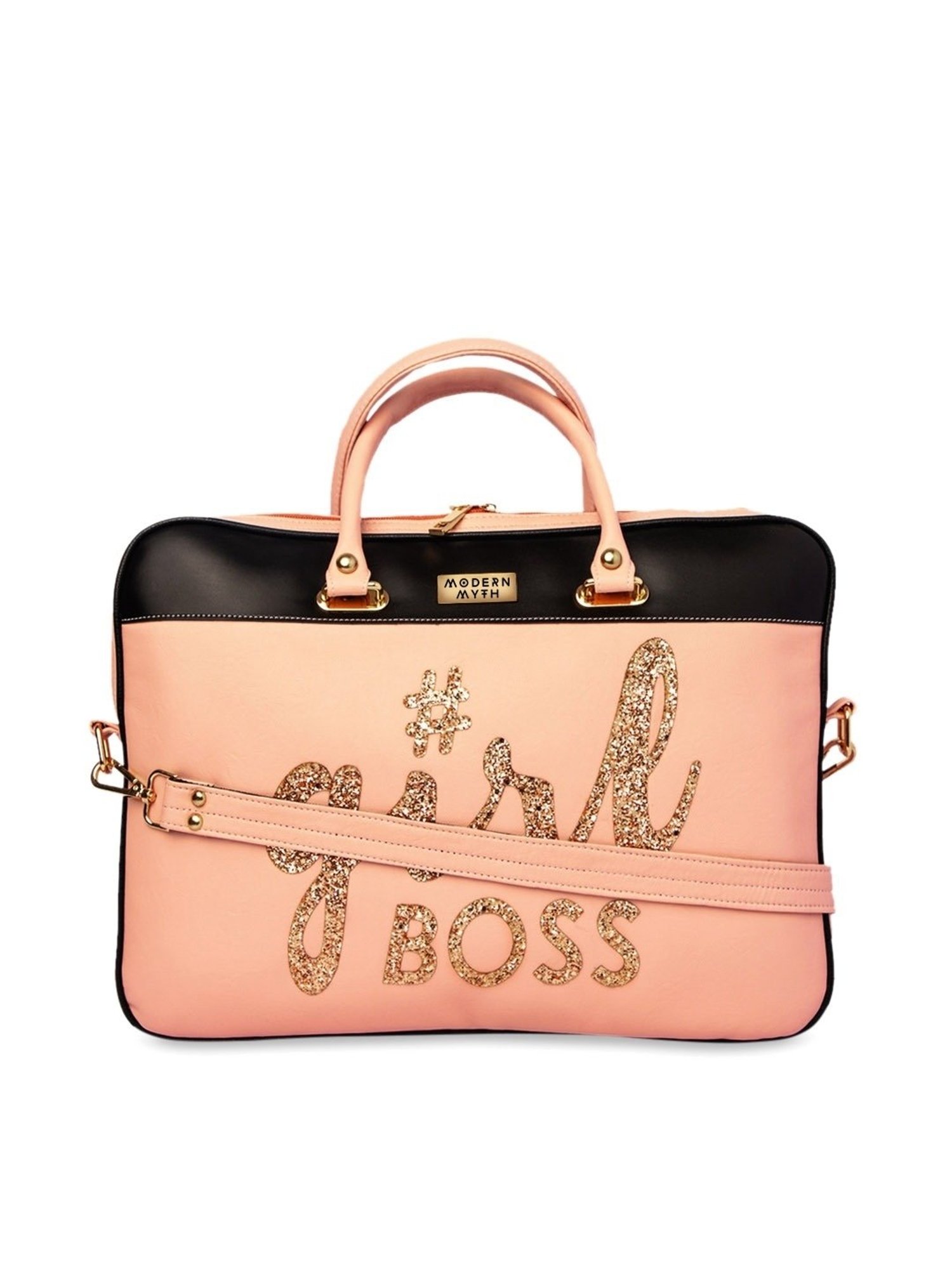 Modern Myth Peach Large Laptop Handbag