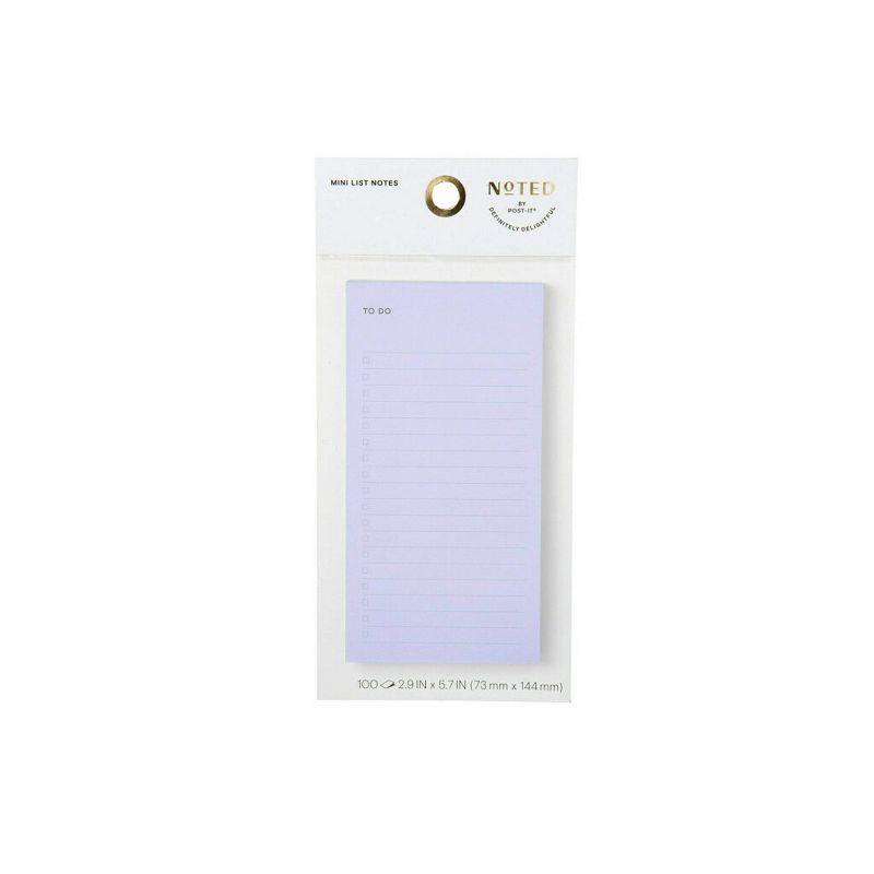 Post-it 3"x6" List Notepad - Light Blue