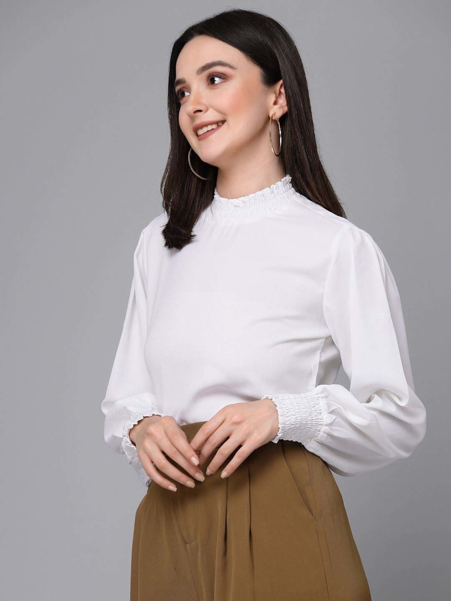 Style Quotient White Regular Fit Top
