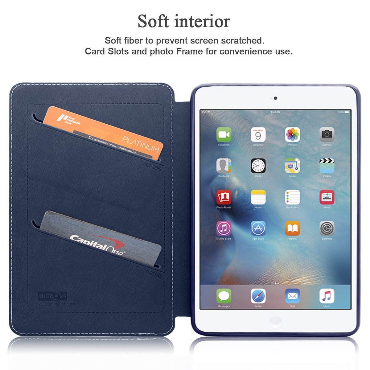 Mignova iPad Mini 4 Case - Ultra Slim Lightweight Smart Stand Cover Case With Auto Wake / Sleep for Apple iPad Mini 4