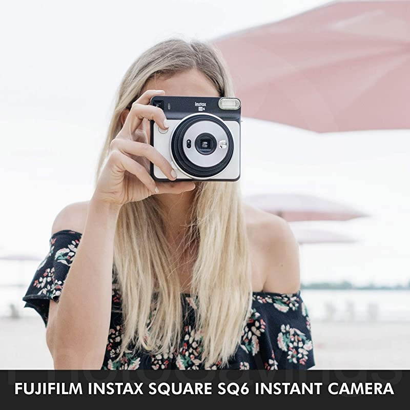 instax Square SQ6 Instant Film Camera (Aqua Blue) + 20 Sheets Square Instant Film + Accessory Bundle (USA Warrantty)