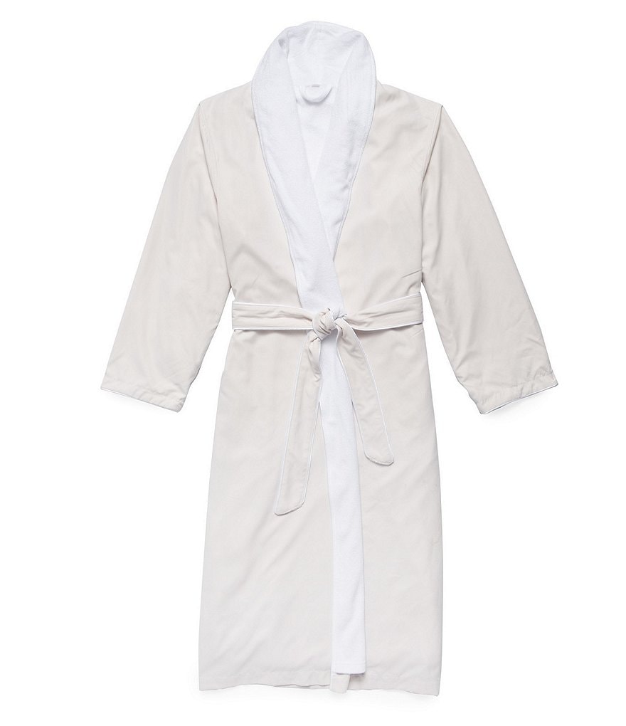 Lauren Ralph Lauren Paisley Print Satin Short Wrap Robe