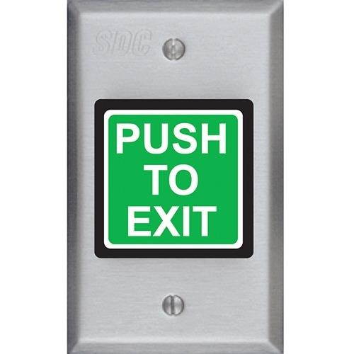 Security Door Controls 422U GREEN SPDT PUSH TO EXIT SWITCH PUSHBUTTON