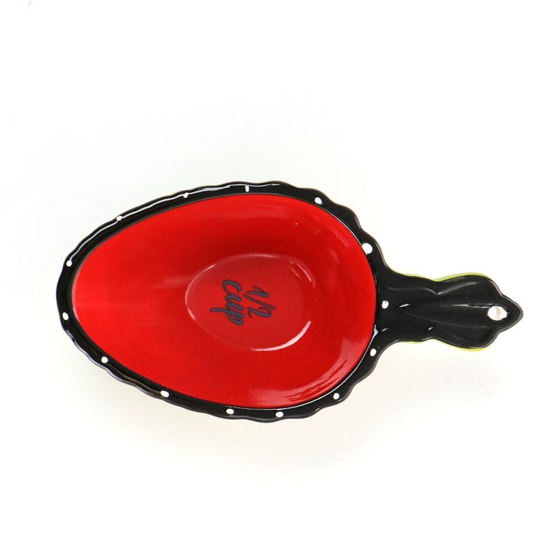 Gibson Elite Pueblo Springs 4 Piece Hand Painted Ceramic Measuring Scoop Set in Assorted Colors