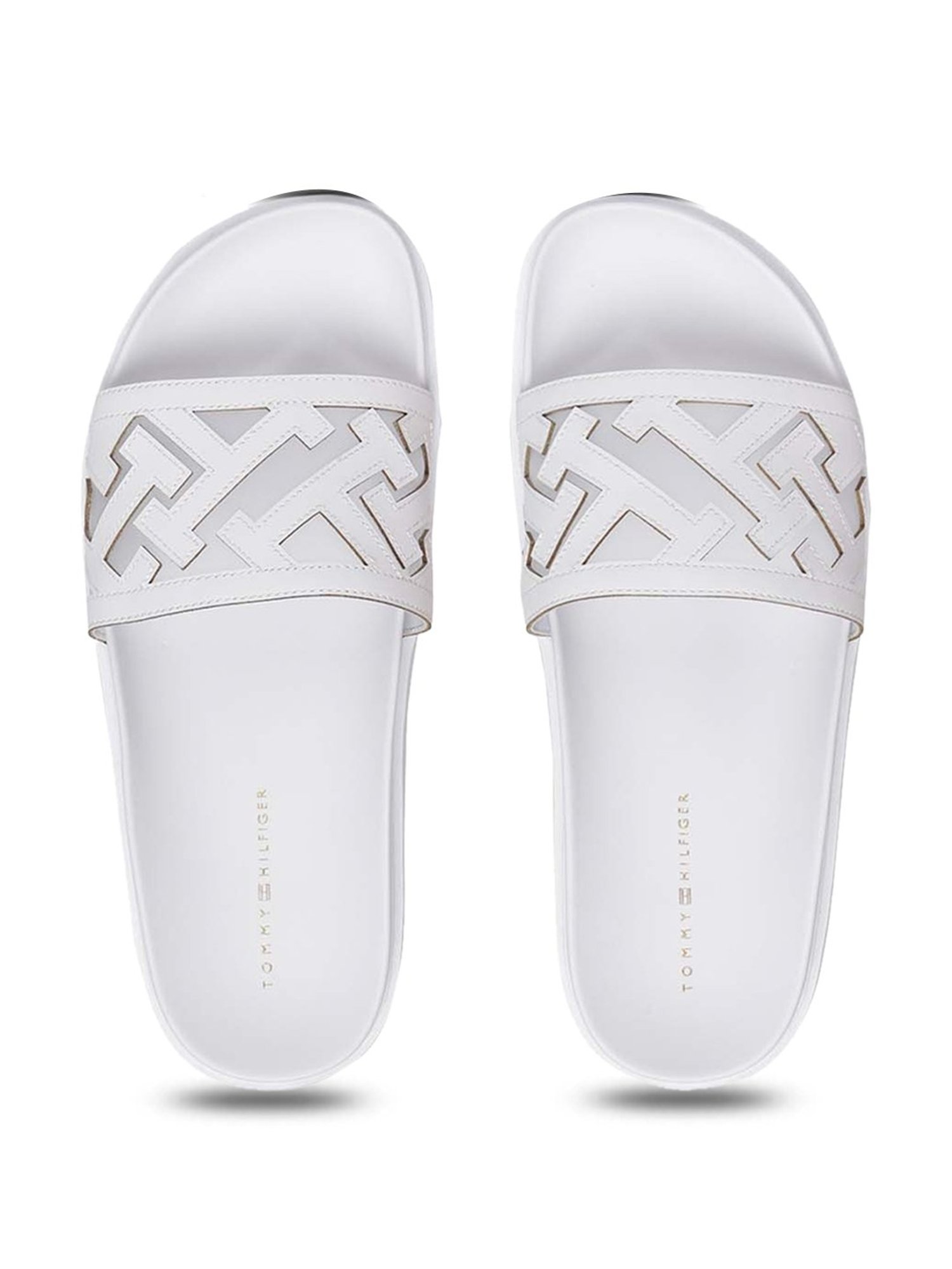 Tommy Hilfiger Women's White Slides