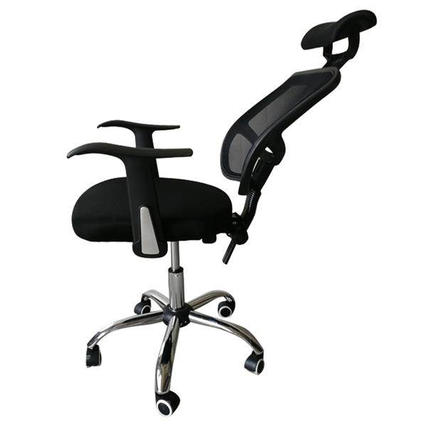 Mesh Back Gas Lift Back Tilt Adjustable Office Swivel Chair with Headrest & Armrests Support Computer Ergonomic Mesh Seat With Armrest