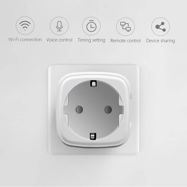 Yijianxi Wireless Smart Socket 2.4G WIFI Homekit  Power Socket EU Plug Outlet 90-250V 220V110V wi fi socket