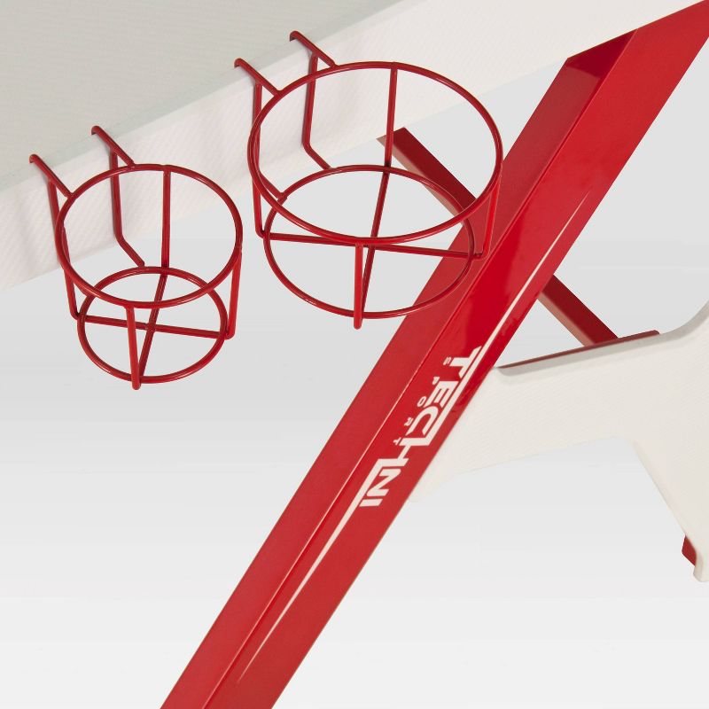 Ergonomic Computer Gaming Desk Red - Techni Sport