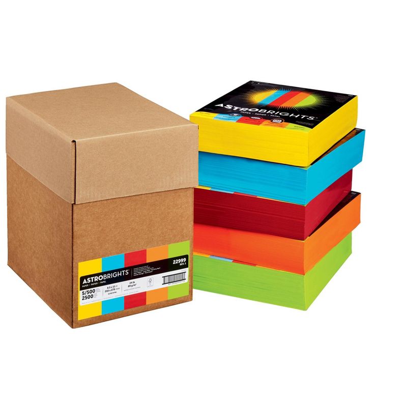Astrobrights Colored Paper, 8-1/2 x 11 Inches, 5 Colors, set of 5 Reams