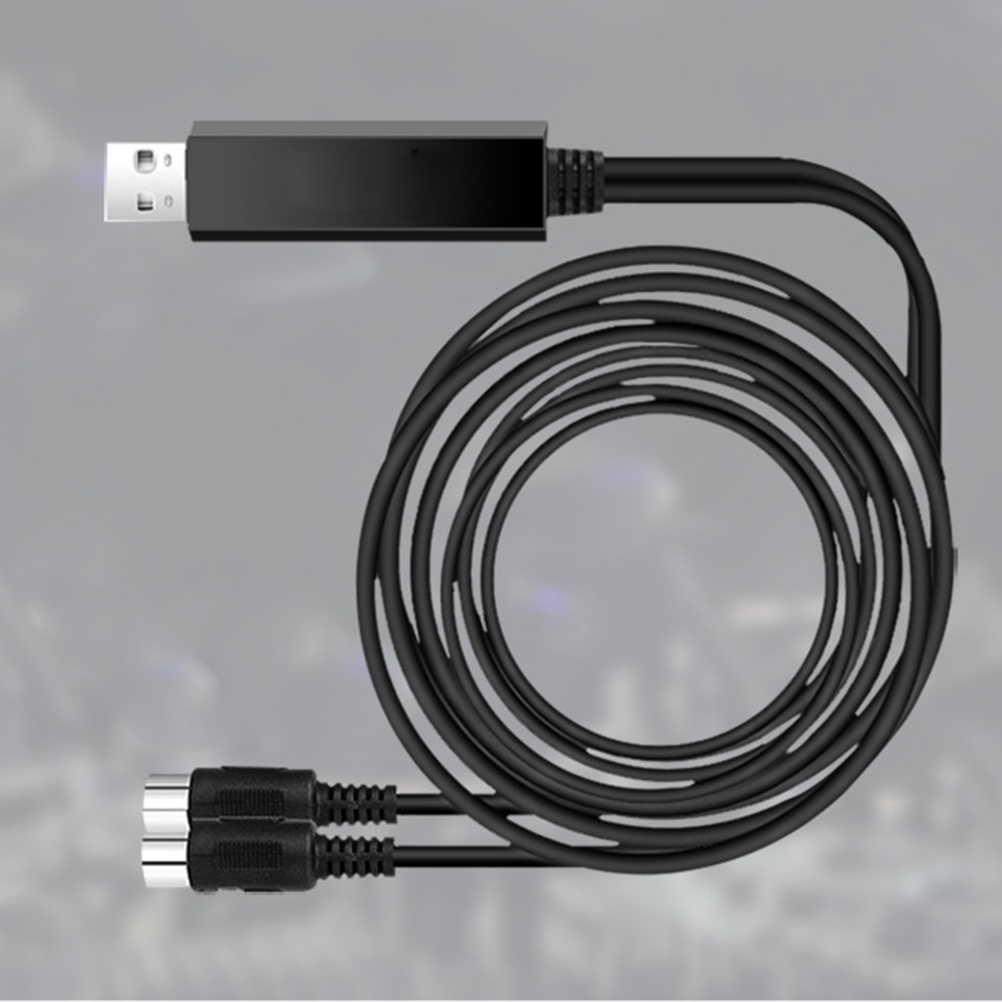 2M USB IN-OUT MIDI Cable Converter Professional Piano Keyboard to PC/ Laptop/Mac Adapter Cord
