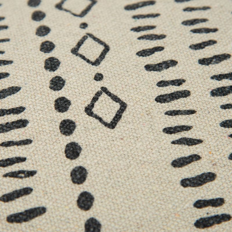 14"x26" Motifs Polyester Filled Pillow Charcoal - Donny Osmond Home