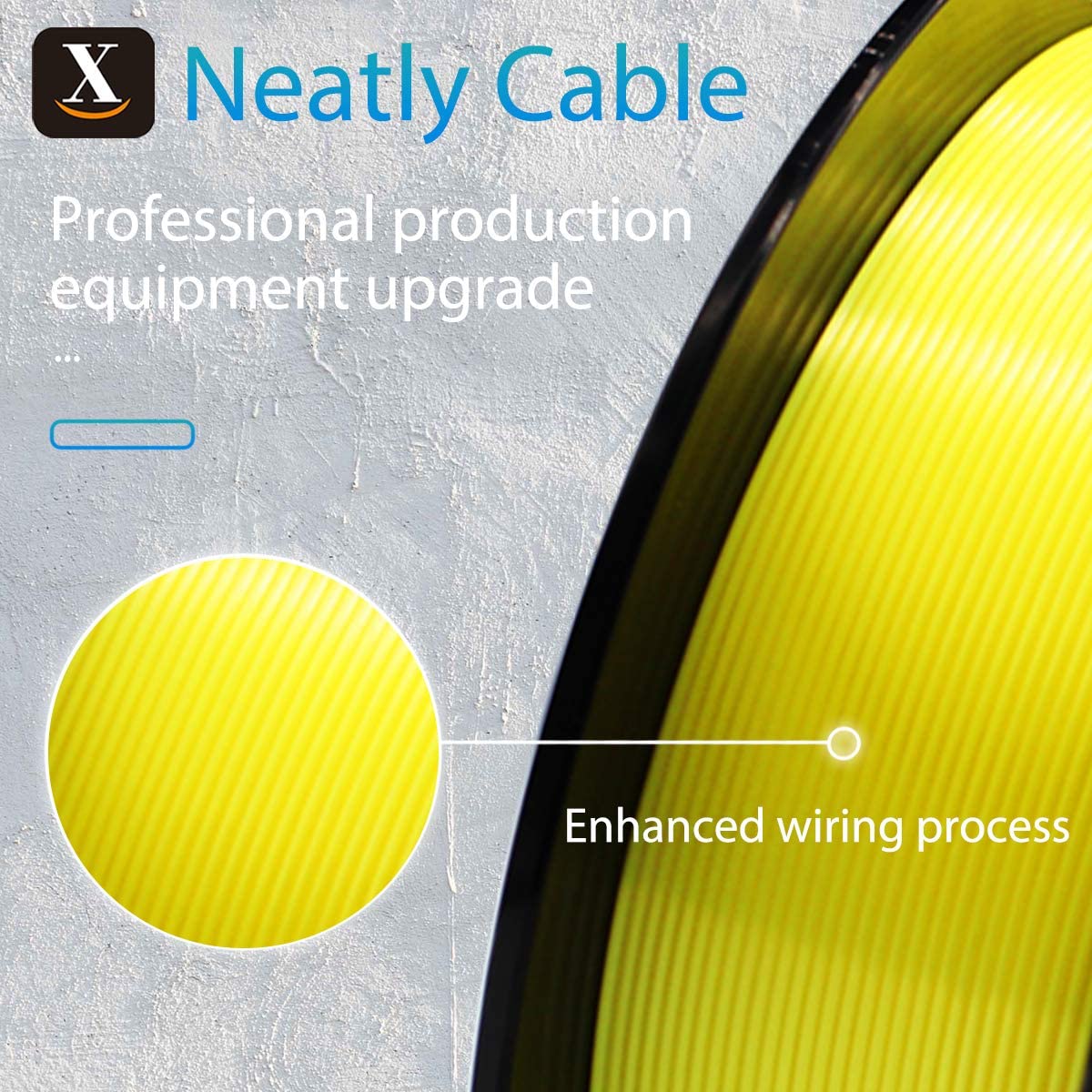 XTZL3D| PLA Material Printing Filament for 3D Printer, Yellow,1kg, 1.75mm