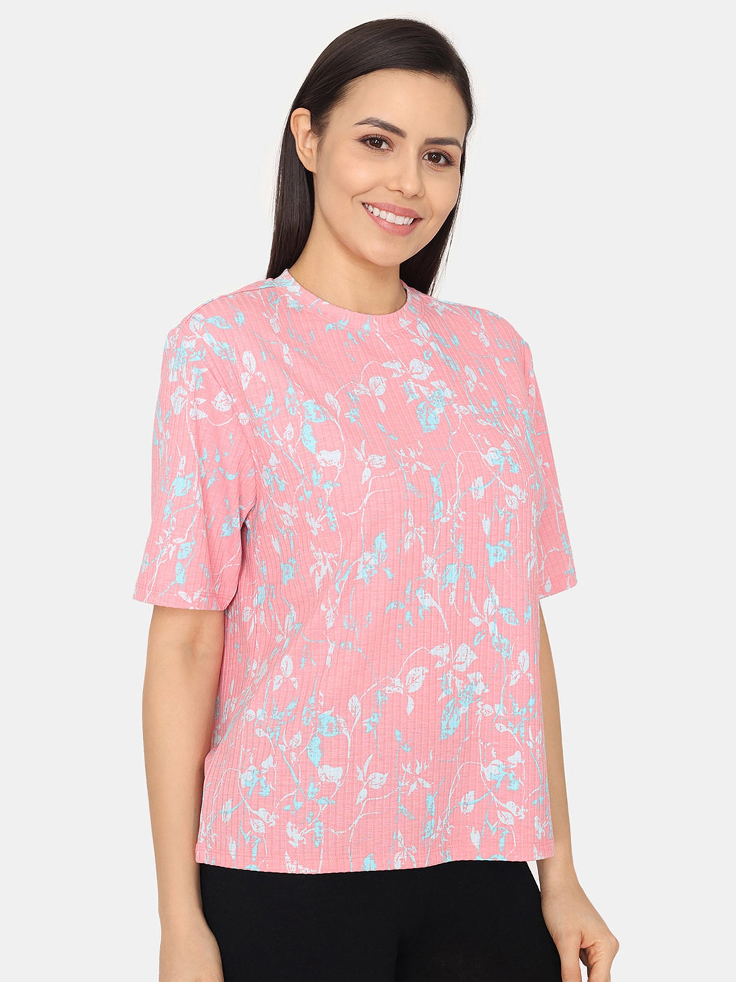 Zivame Pink Printed T-Shirt