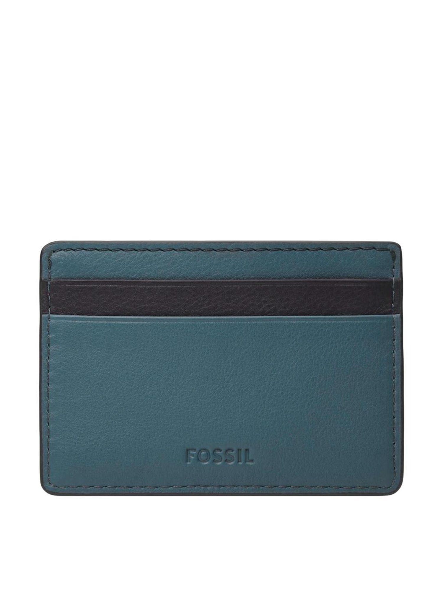 Fossil Blue Solid Card Holder