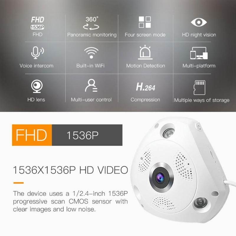 Vstarcam C61S 360 Degree Panoramic HD 1080P Wireless WiFi IP Camera Night Vision