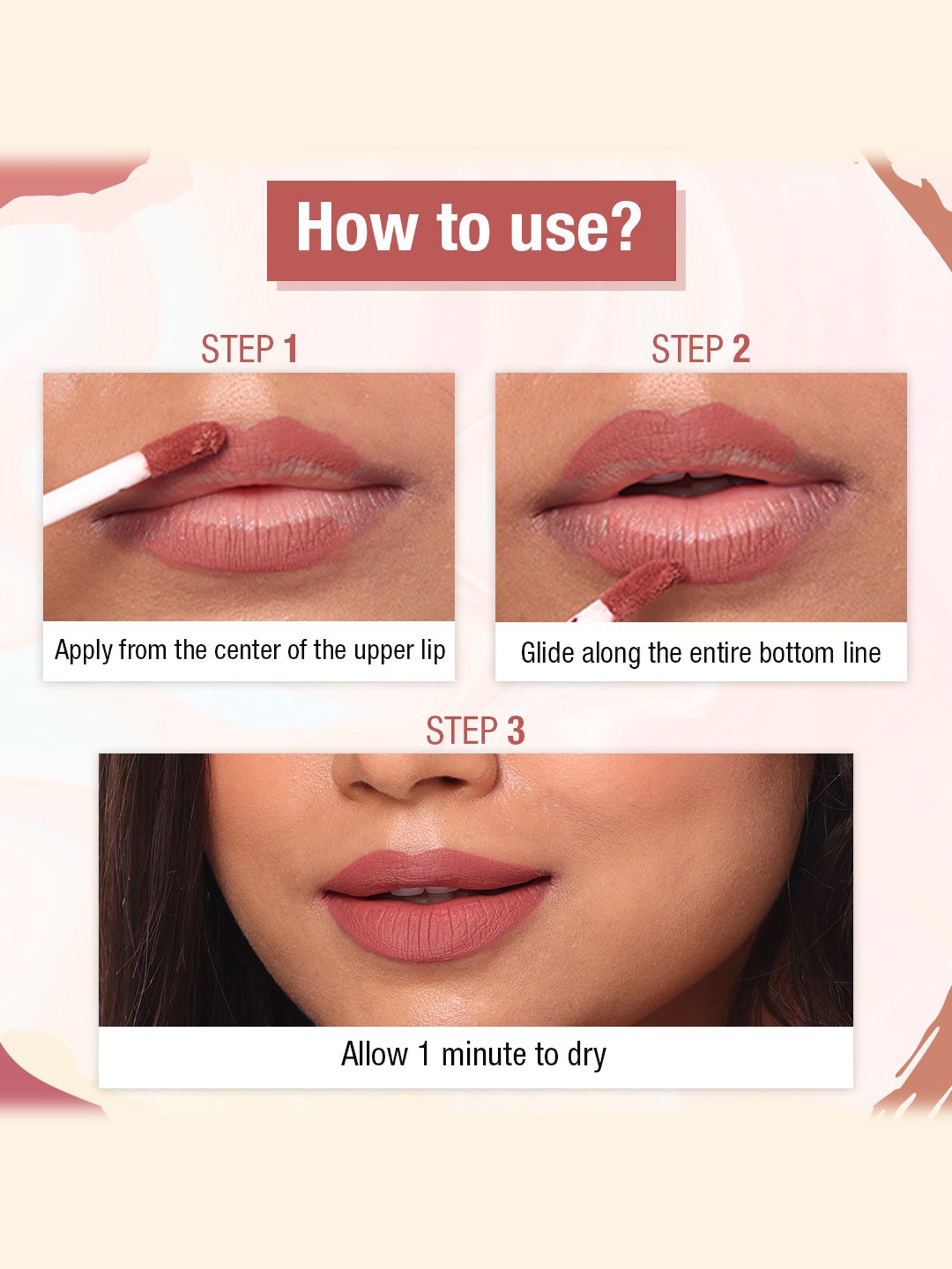 TNW-The Natural Wash Matte Velvet Longstay Mini Liquid Lipstick Pretty Peach - 1.2 ml