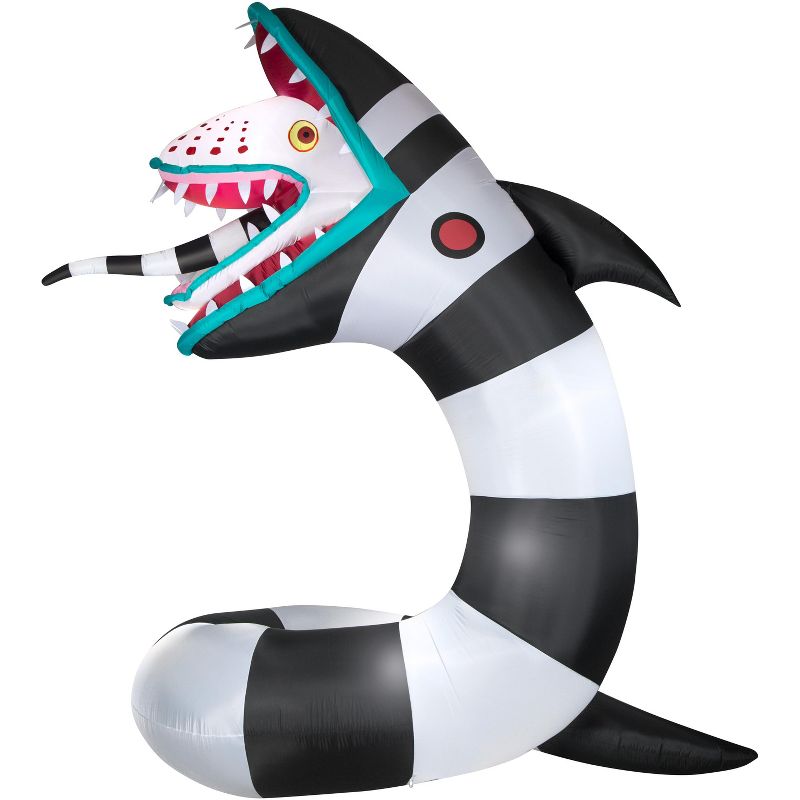 Gemmy Animated Airblown Beetlejuice Sandworm w/LEDs Giant WB , 9.5 ft Tall, Multicolored