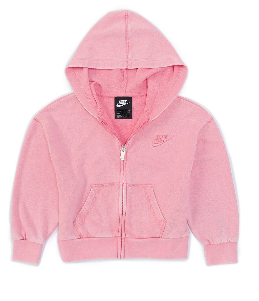 Nike Little Girls 2T-6X Long-Sleeve Nike Logo Full-Zip Hoodie