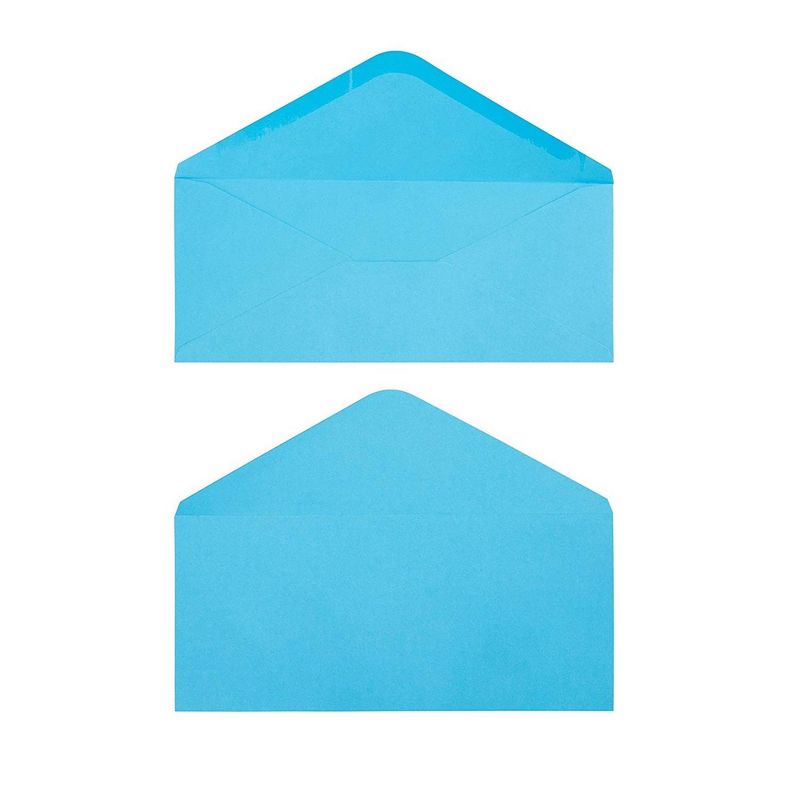 200-Pack #10 Business Envelopes for Office, Checks, Invoices, Letters, Invites, Aqua Blue, 4-1/8" x 9-1/2"