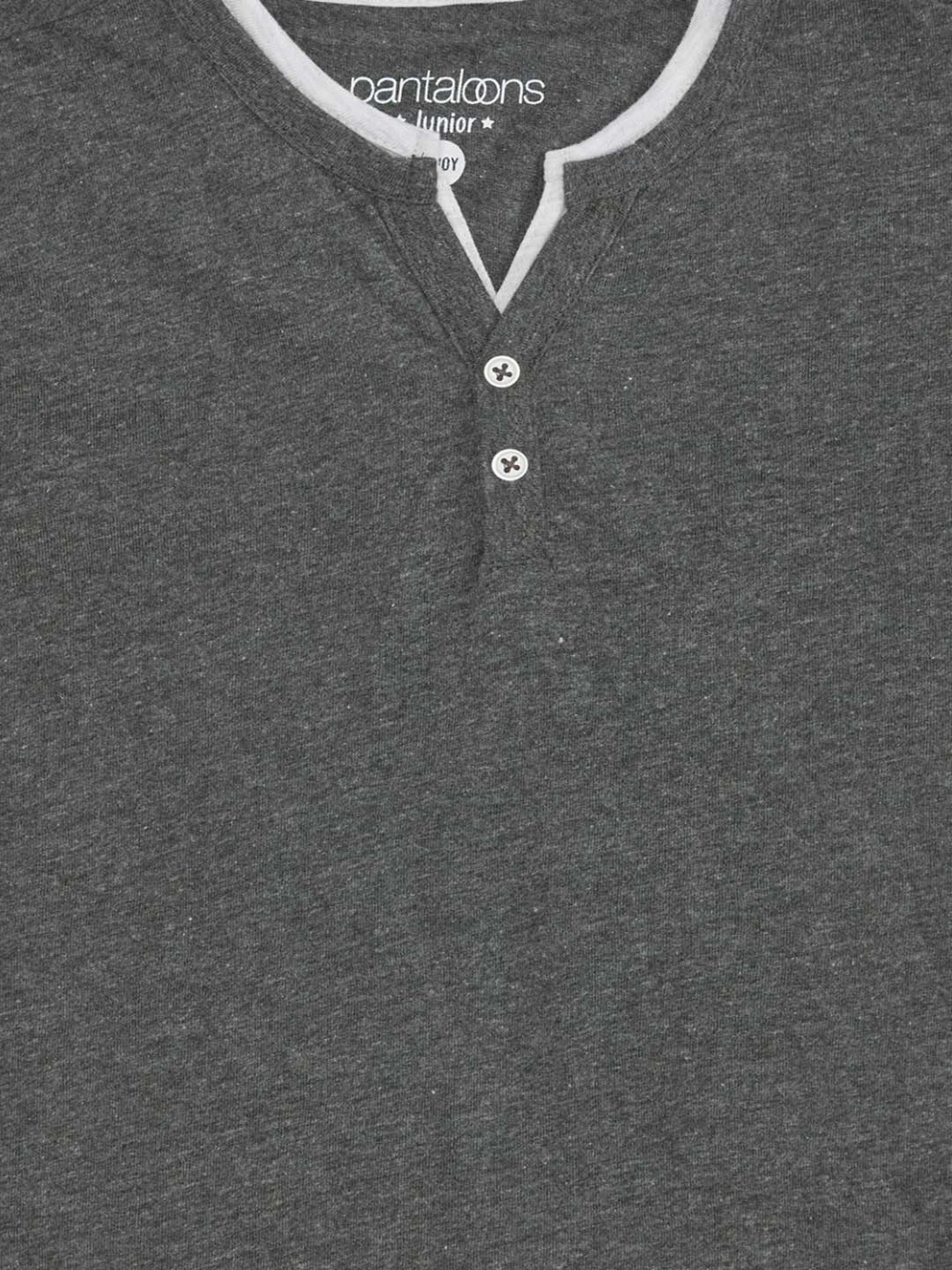 Pantaloons Baby Kids Anthra Grey Cotton Regular Fit T-Shirt