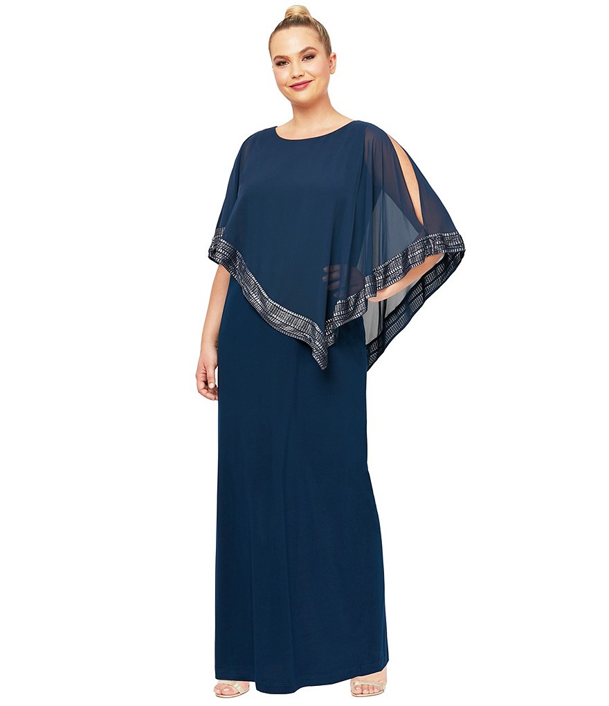 Ignite Evenings Asymmetrical 3/4 Cold Shoulder Sleeve Popover Sheath Dress