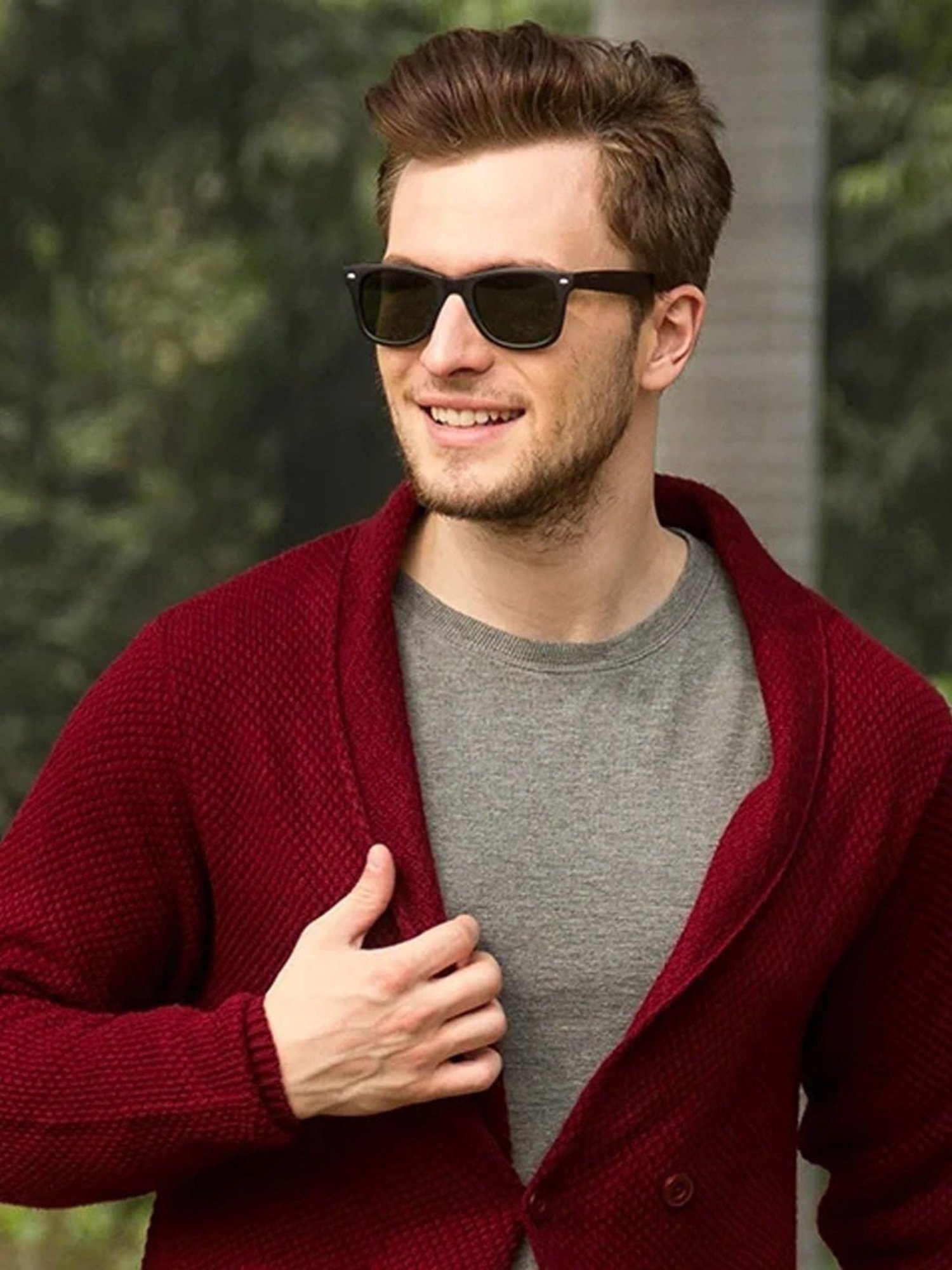 Opium Grey UV Protection Square Sunglasses for Women