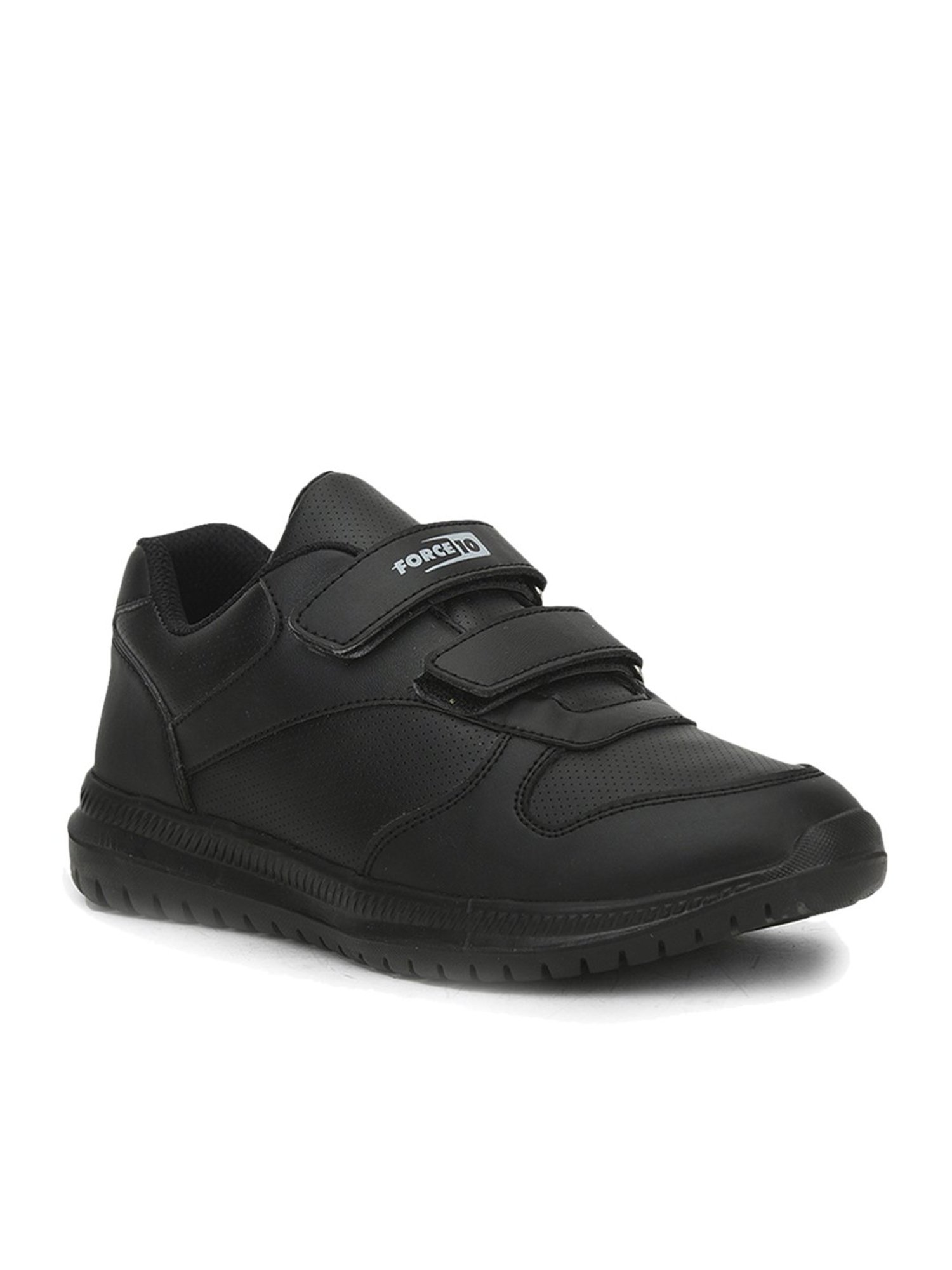 Force 10 By Liberty Kids Black Velcro Shoes