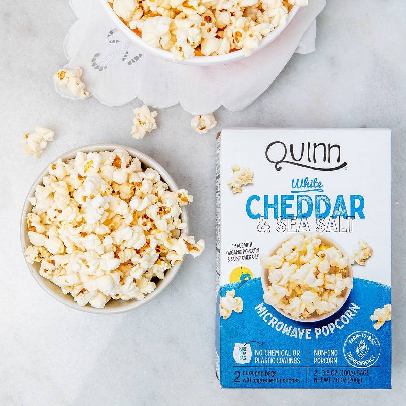 Quinn White Cheddar & Sea Salt Popcorn - 7oz