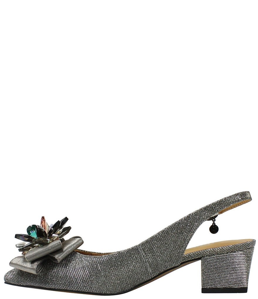 Trotters Kari Pearlized Leather Block-Heel Pumps