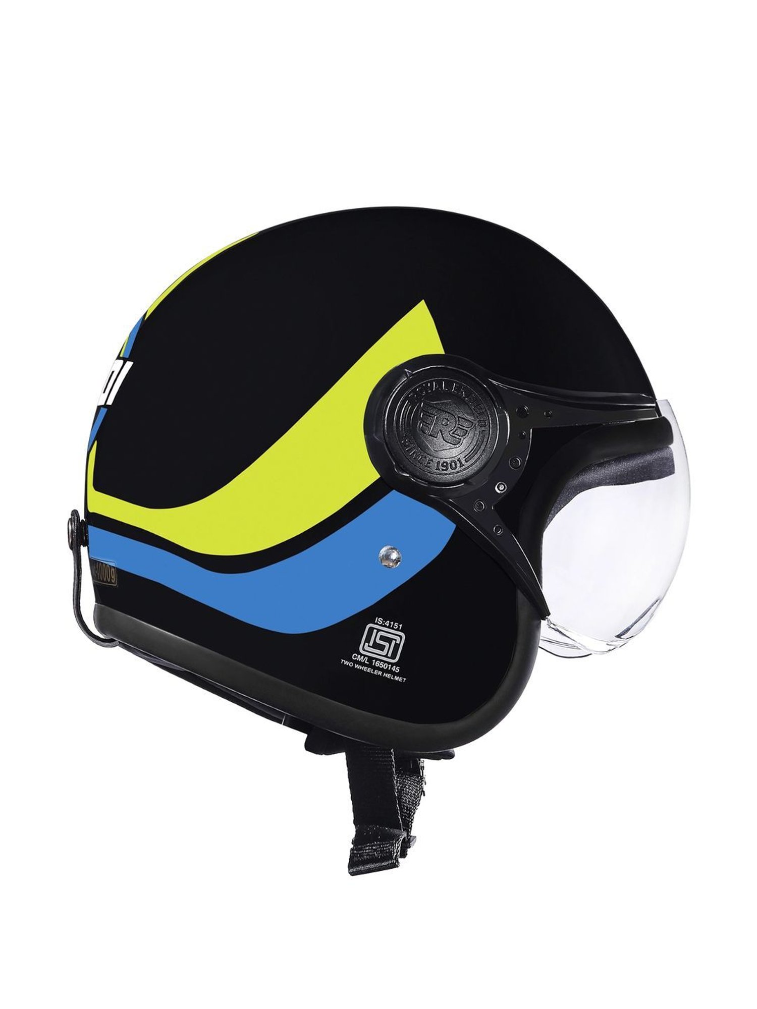 Royal Enfield Black Striped Medium Helmet