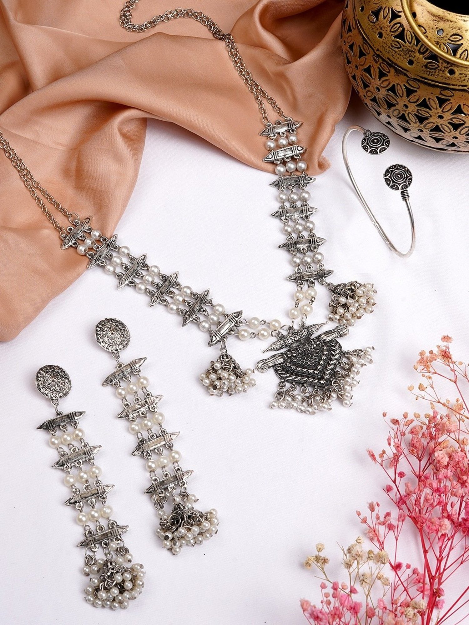 Teejh Pitara Collection Aabha Oxidized Jewellery Set