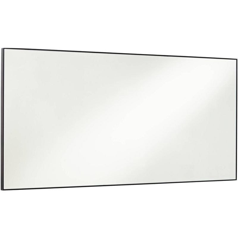 Noble Park Aryn Matte Black Metal 20" x 42 1/4" Rectangular Wall Mirror