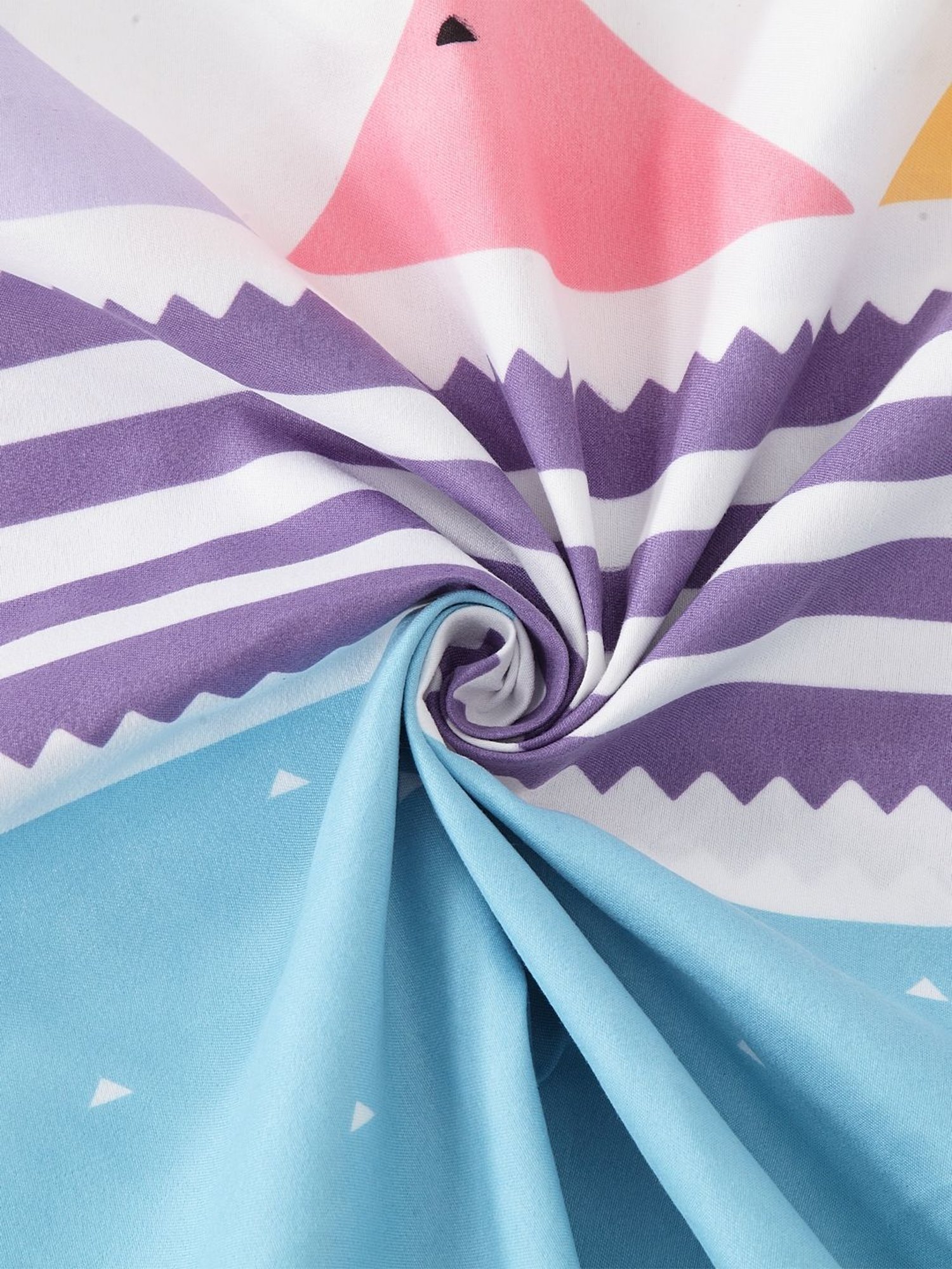 Klotthe Printed Multicolor 210 TC Cotton Blend King 2 Bed Sheets with 4 Pillow Covers