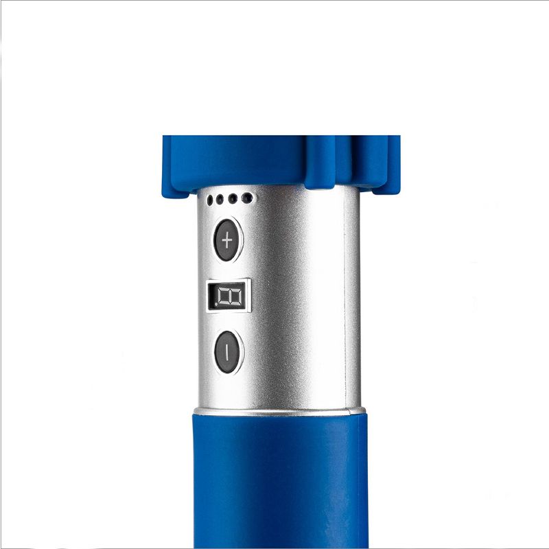 Lifepro LPSNCLXBLU Sonic LX Professional Quiet Electric Handheld Deep Muscle Tissue Percussion Massage Therapy Gun Machine with 7 Attachments, Blue