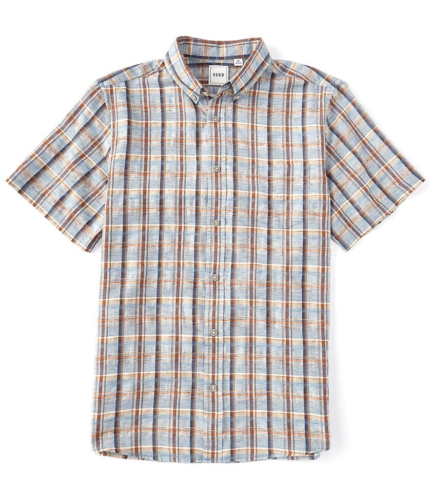 Rowm Short Sleeve Plaid Sportshirt