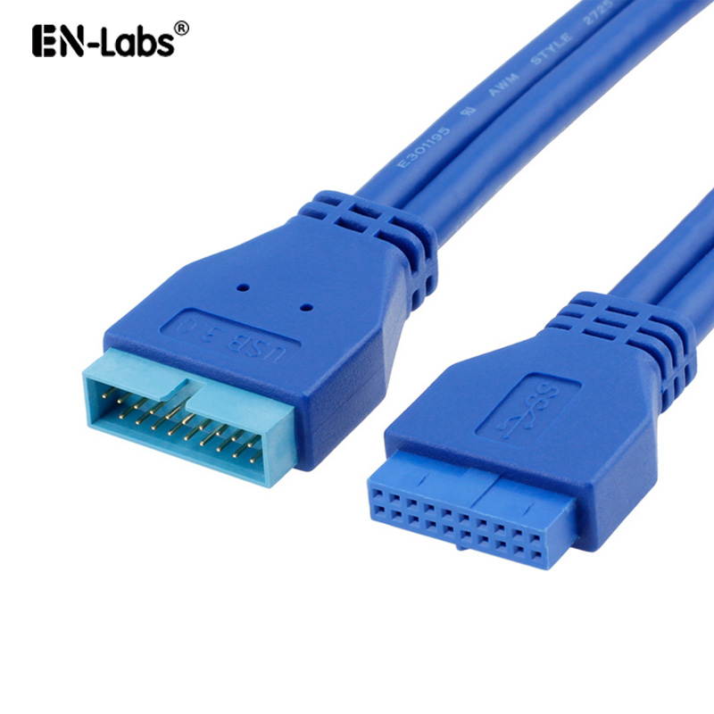 USB 3.0 Motherboard 20 Pin Header Extension Adapter Cable, USB 20-pin Connector Female to Female USB3 Extender Cable-1.64FT