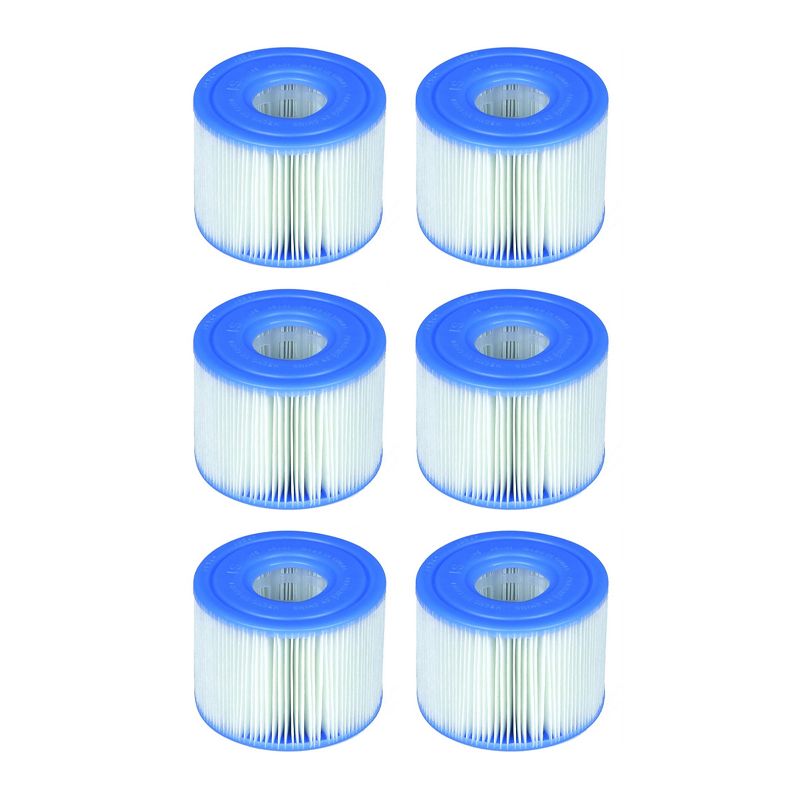 Intex PureSpa Plus 4 Person Portable Inflatable Hot Tub Bubble Jet Spa, Blue Intex PureSpa Type S1 Pool Filter Cartridges Intex PureSpa
