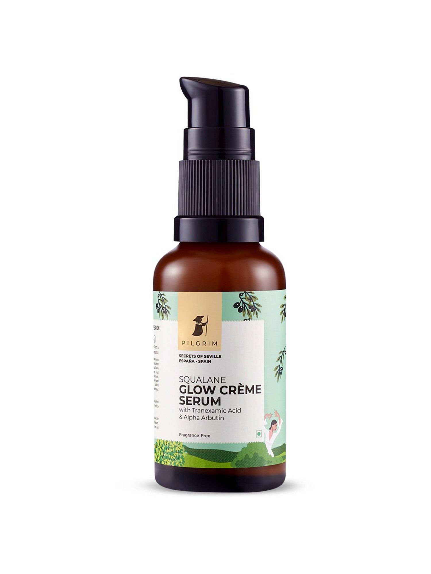 Pilgrim Squalane (Plant Derived) Glow Creme Serum with Tranexamic Acid & Alpha Arbutin - 30 gm