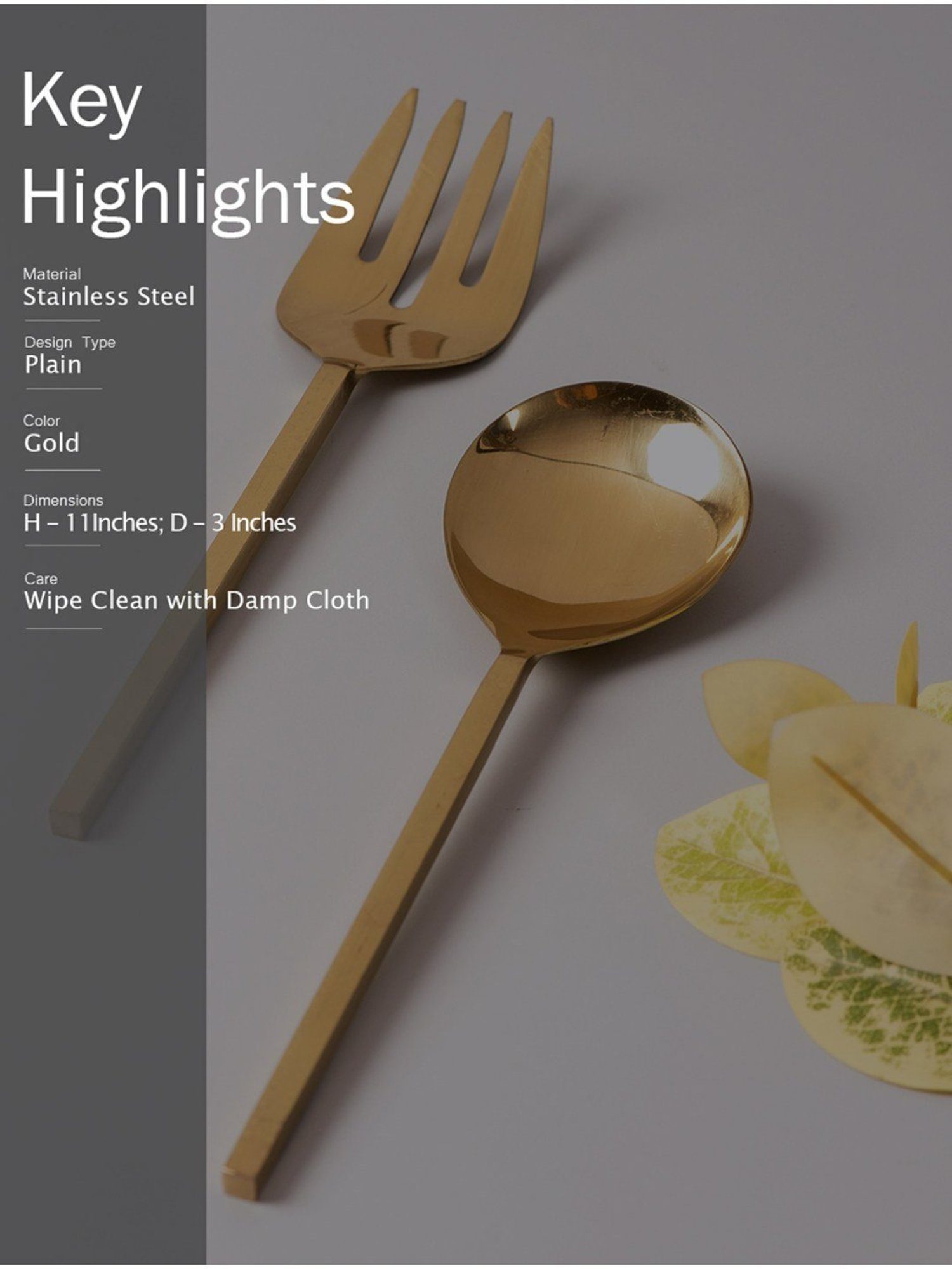 HAZEL Silver Stainless Steel Spatula with Beveled Edge