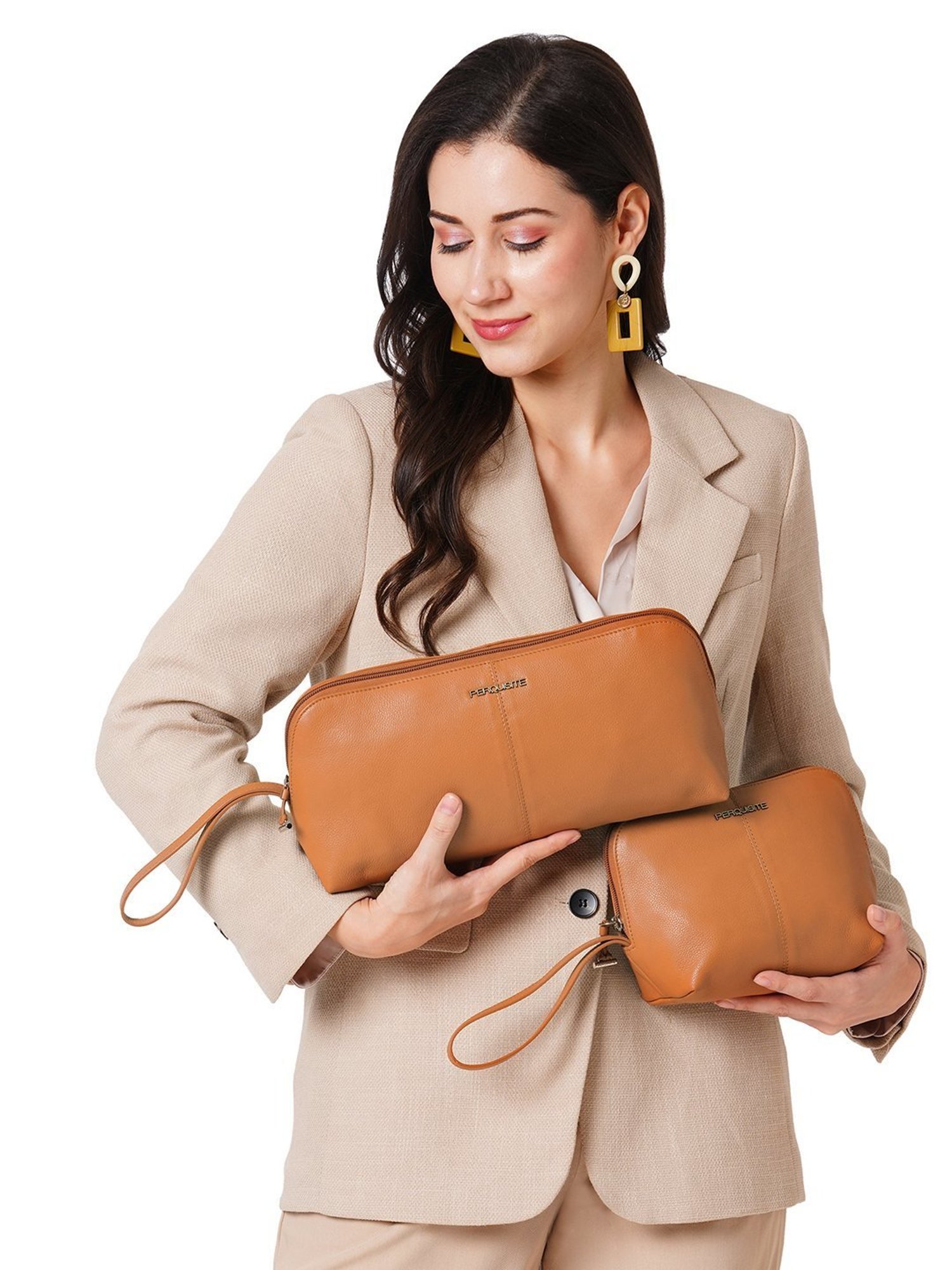 PERQUISITE TIMELESS TRAVELER Brown Solid Pouch