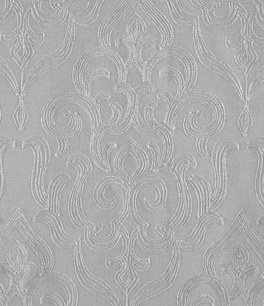 J. Queen New York Medallion Sheer Silver Window Panel