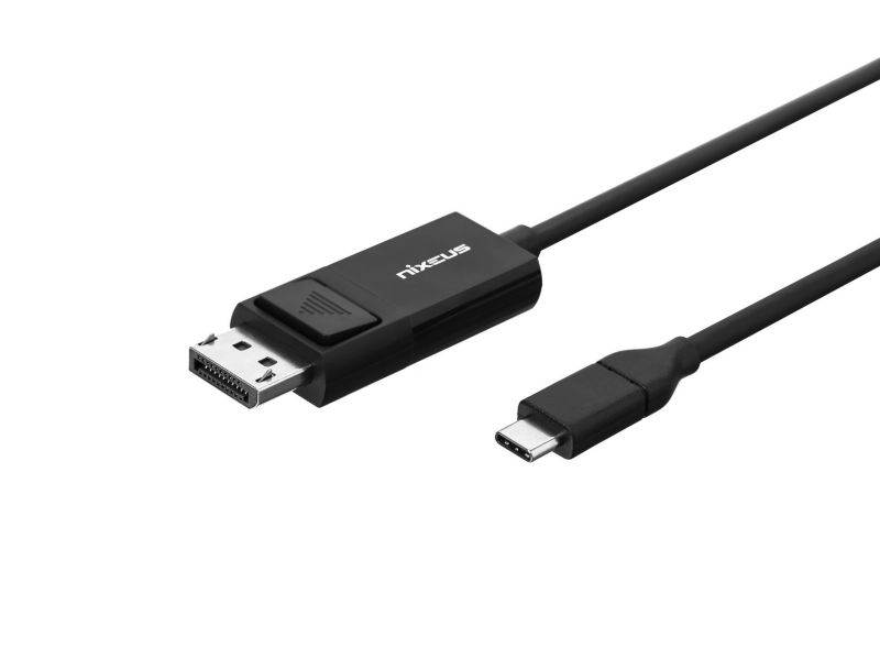 Nixeus USB Type-C to DisplayPort Cable (6 ft) - Thunderbolt 3 Compatible and USB 3.1 Compatible for up to 4K 60Hz Monitors, FHD 1080P 240Hz, QHD 144Hz and 3440 x 1440 Wide QHD 144Hz Gaming Monitors