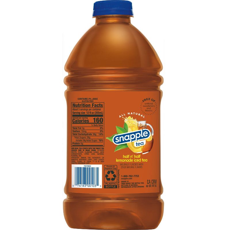 Snapple Half n' Half Iced Tea & Lemonade - 64 fl oz Bottle