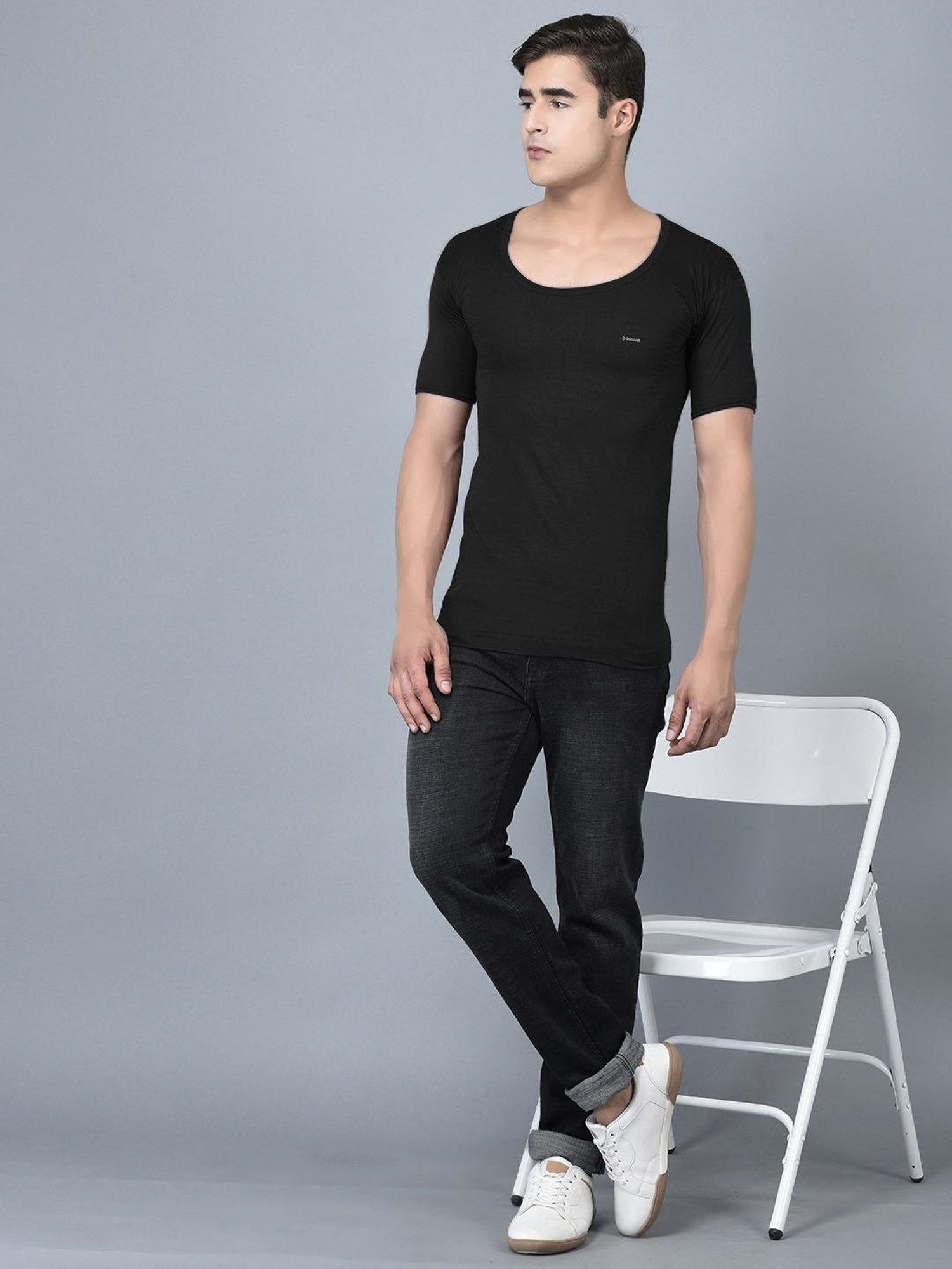 Dollar Bigboss Assorted Cotton Regular Fit Vest - Pack Of 5